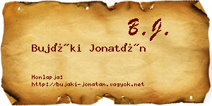 Bujáki Jonatán névjegykártya